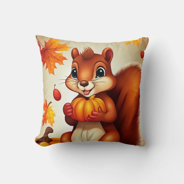 Moletom de Almofada Mr. Squirrel Cozy Fall Vibes (Frente)