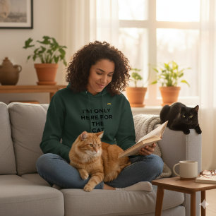 Moletom de Amante de Gato Engraçado "Só Estou Aq