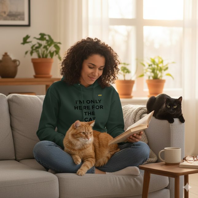 Moletom de Amante de Gato Engraçado | "Só Estou Aq (Criador carregado)