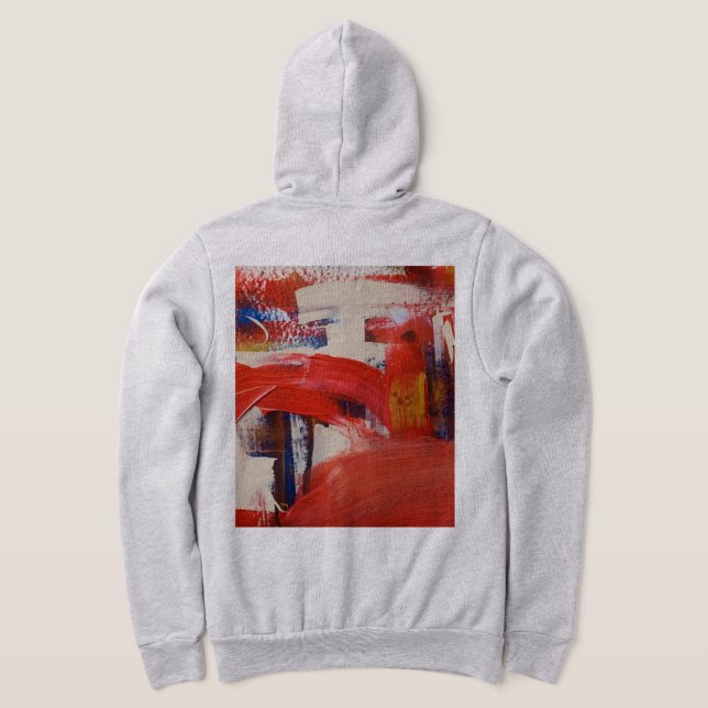 Moletom de Arte Abstrata (Postura das costas)