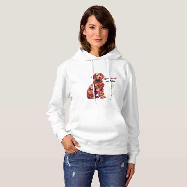 Moletom de Cachorro Floral | Suéter de Cachorro Fl (Frente Completa)