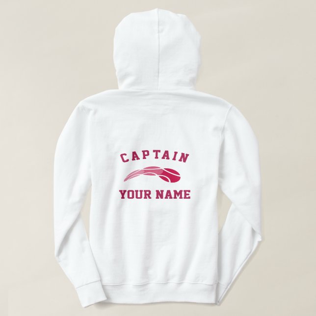 Moletom de capitã de tênis personalizado para equi (Verso do Design)