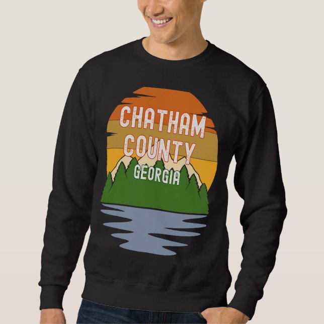 Moletom De Chatham County Georgia Vintage Sunset (Frente)