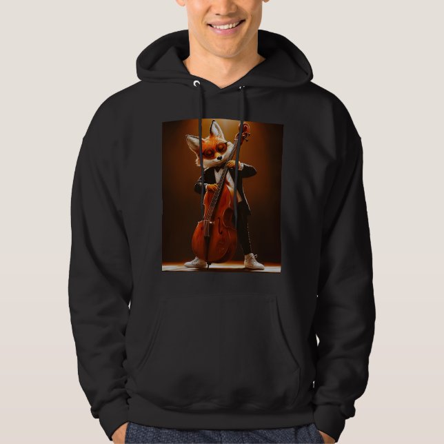 Moletom de Fox Contrabaixista de Smooth Jazz (Frente)