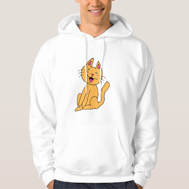 Moletom de Gato Laranja Feliz Simples (Frente)