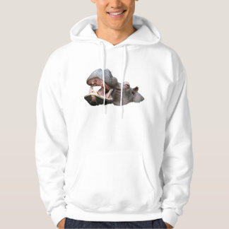 Moletom de Hipopótamo Branco para Homens