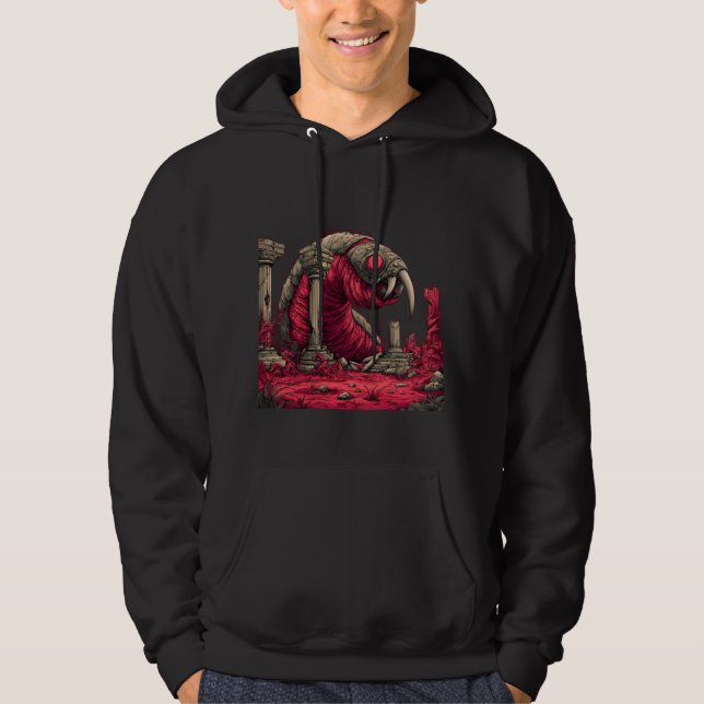 Moletom de Monstro Verme Alienigena Vermelho Gigan (Frente)
