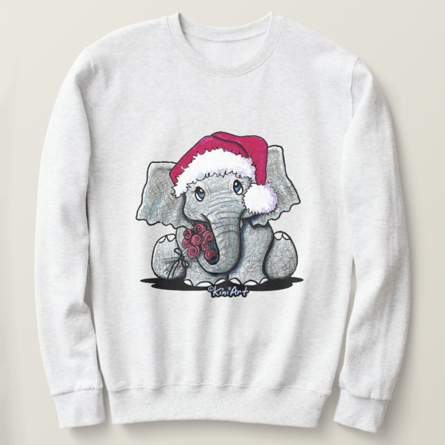 Moletom de Natal de Elefante Bebê (Frente do Design)