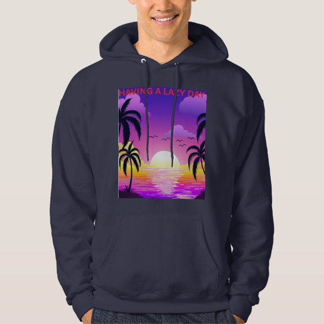 moletom de pôr do sol para dia preguiçoso (Frente)