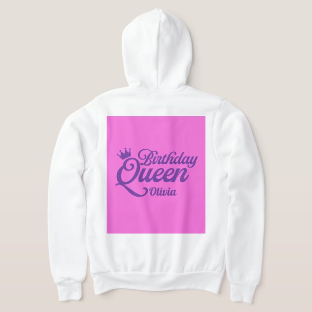 Moletom de Rainha de Aniversário (Postura das costas)