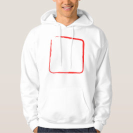 Moletom de Streetwear com Moldura de Escova Vermel