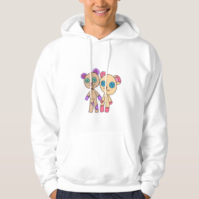 Moletom de Ursos com Patchwork Marrom (Frente)