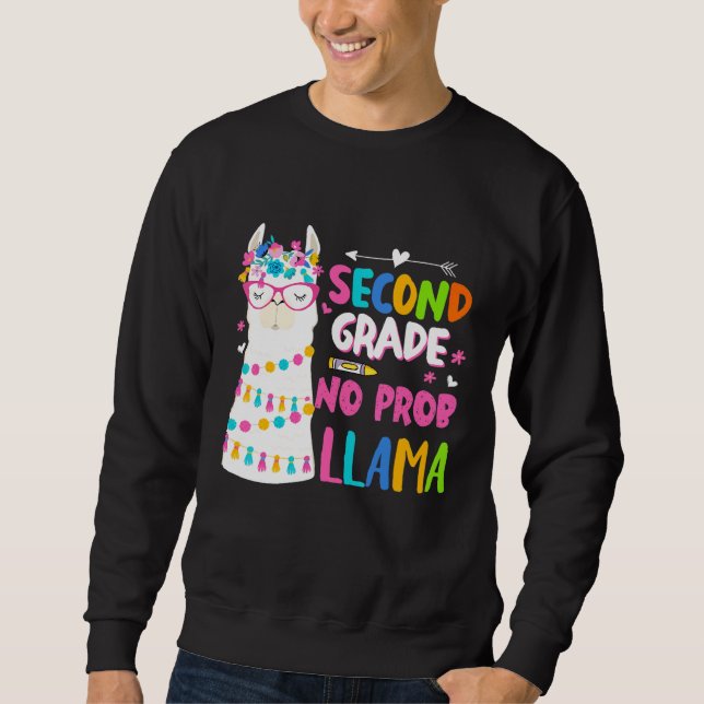 Moletom De Volta à 2ª Série Sem Prob Llama Professor Aluno (Frente)