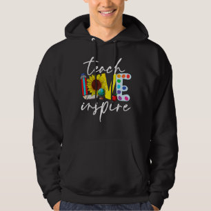 Moletom De Volta à Escola Ensine Amor Inspire Professores