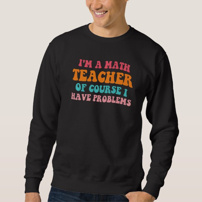 Moletom De Volta à Escola  Matemática  Professores Retro d (Frente)