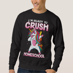 Moletom De Volta À Faculdade Dabbing Unicorn Ready Para Es