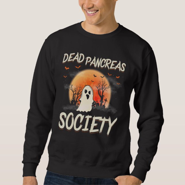 Moletom Dead Pancreas Society Ghost Diabetes Awareness Hal (Frente)