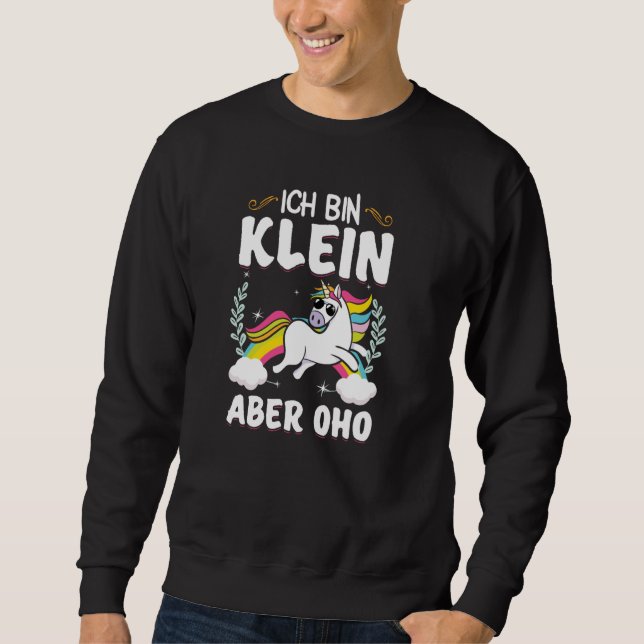 Moletom Declaração Ich caixa kleine aber oho (Frente)
