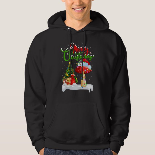 Moletom Decorações de Natal de Cogumelo Santa Cogumelo Nat (Frente)