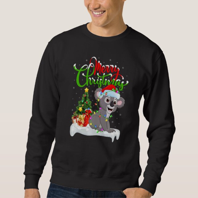 Moletom Decorações de Natal Koala Papai Noel Koala (Frente)