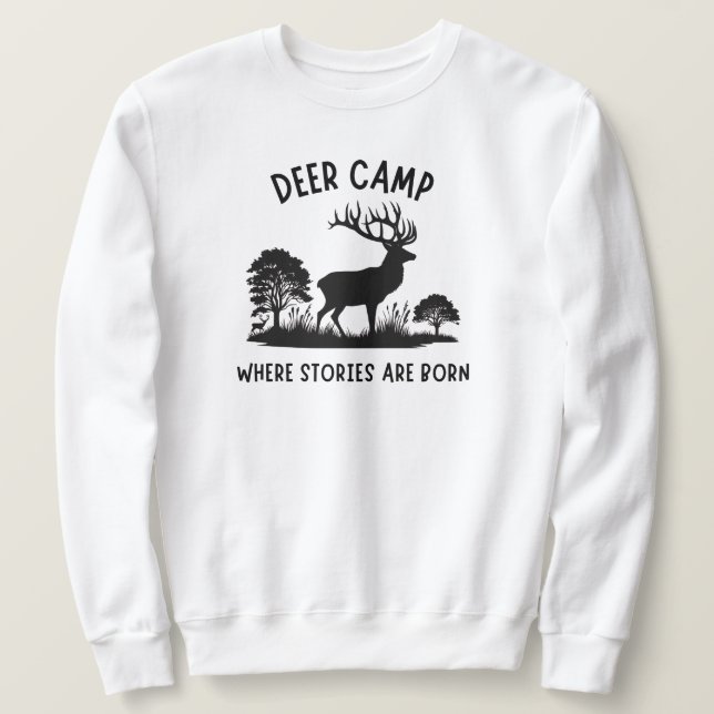 Moletom Deer Camp Onde as histórias são Nasceres | Deer Hu (Frente do Design)