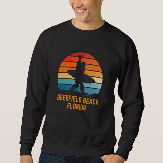 Moletom Deerfield Beach Florida Sasquatch Souvenir (Frente)