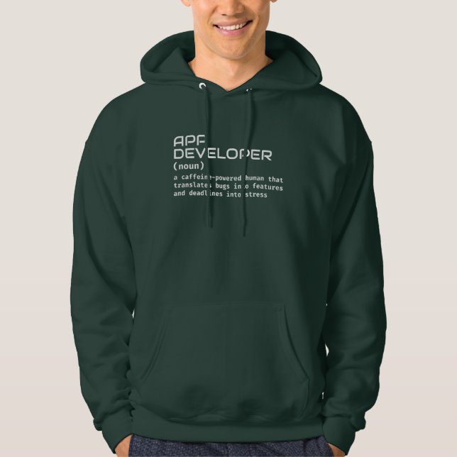 Moletom Definição de Codificação Engraçada - Hoodie de Des (Frente)