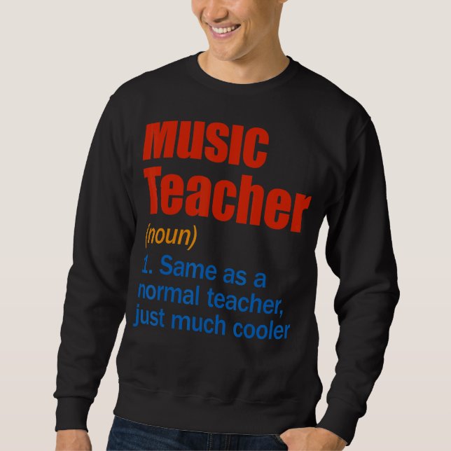 Moletom Definição De Professor De Música De Volta À Escola (Frente)