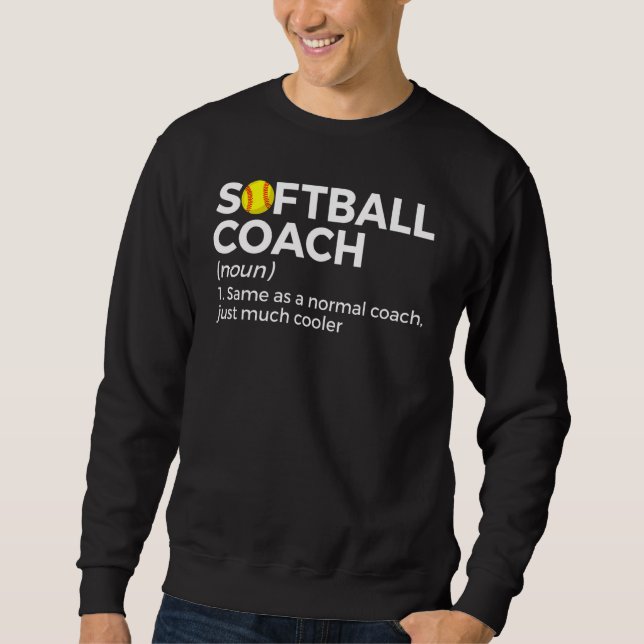 Moletom Definição de Treinador de Softbol 1 (Frente)