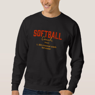 Moletom Definição de Treinador de Softbol Humor de Jogador