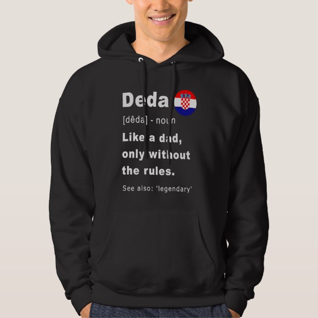 Moletom Definição Deda Croata Dia dos Pais Avô (Frente)