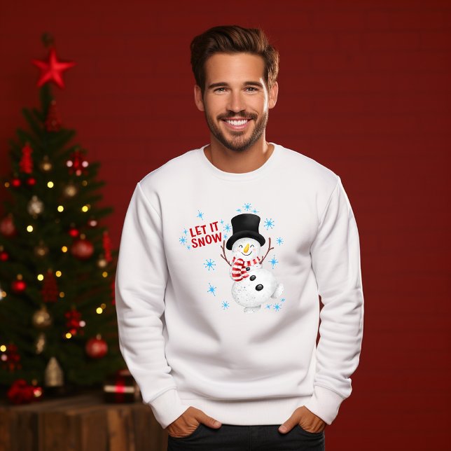 Moletom Deixe-o nevar, Snowman Sweshirt (Criador carregado)