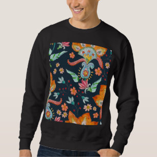 Moletom Delícia Floral: Textura De Flor De Aquarela