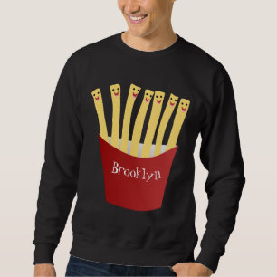 Moletom Deliciosas batatas frites fofo estilo cartoon