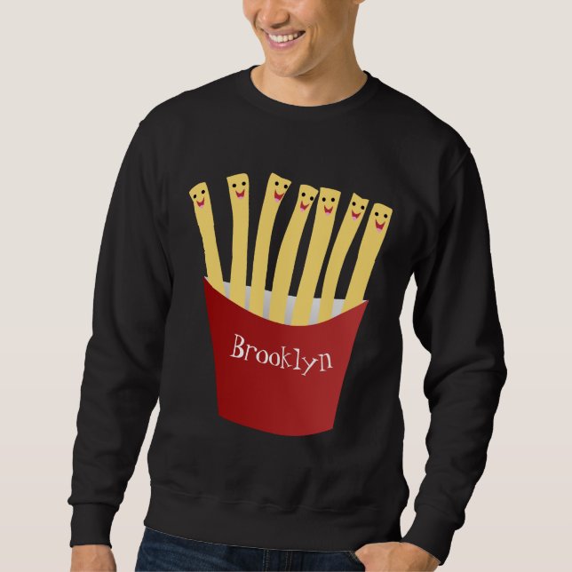 Moletom Deliciosas batatas frites fofo estilo cartoon (Frente)