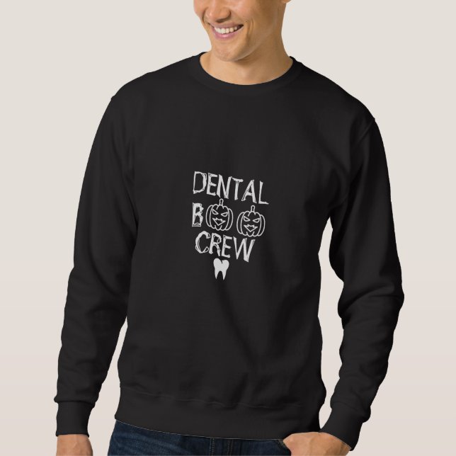 Moletom Dental Boo Crew-dentist-halloween (Frente)