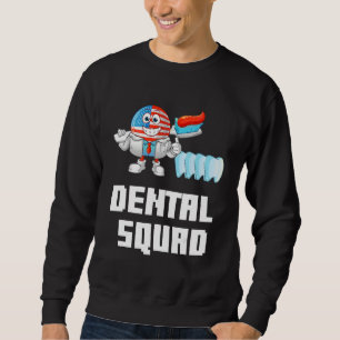 Moletom Dentista do Dia 4 de Julho Patriótico Americano