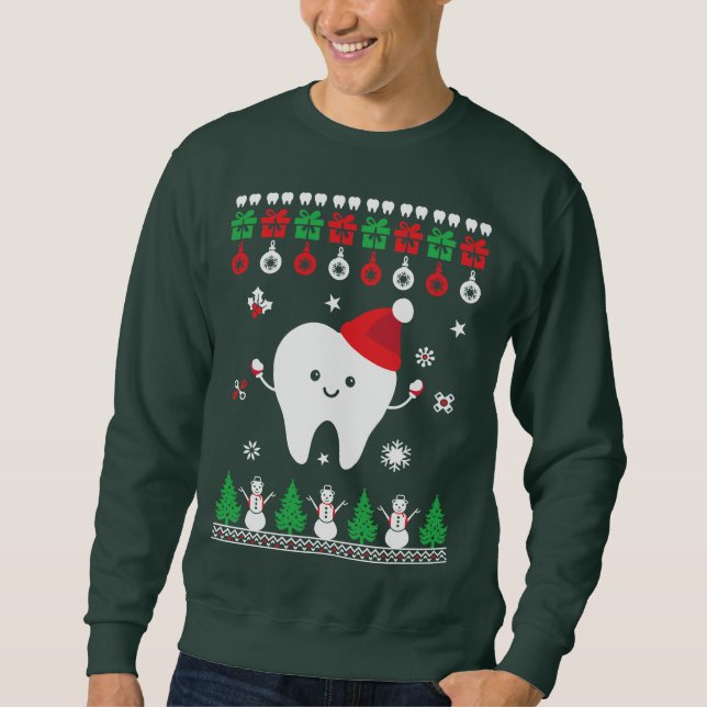Moletom Dentista Médico Sem Dor Natal Diversão! (Frente)