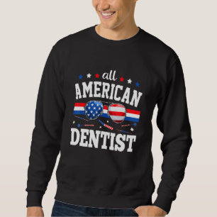 Moletom Dentista Todo Americano Óculos De Sol Bandeira Dos