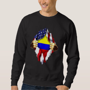 Moletom Dentro de Sangue Colombiano Bandeira Americana