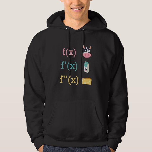 Moletom Derivação De Queijo De Vaca De Diversão Matemática (Frente)