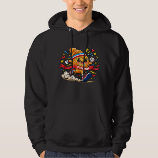 Moletom Desenho animado de croissant correndo para a linha