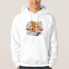 Moletom Desenho animado de croissant correndo para a linha