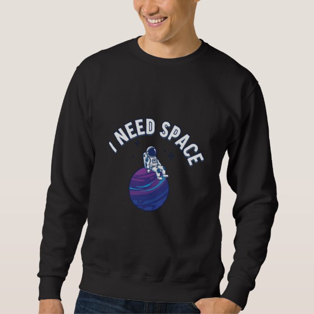 Moletom Desenho Animado Divertido de Astronauta com Citaçã (Frente)