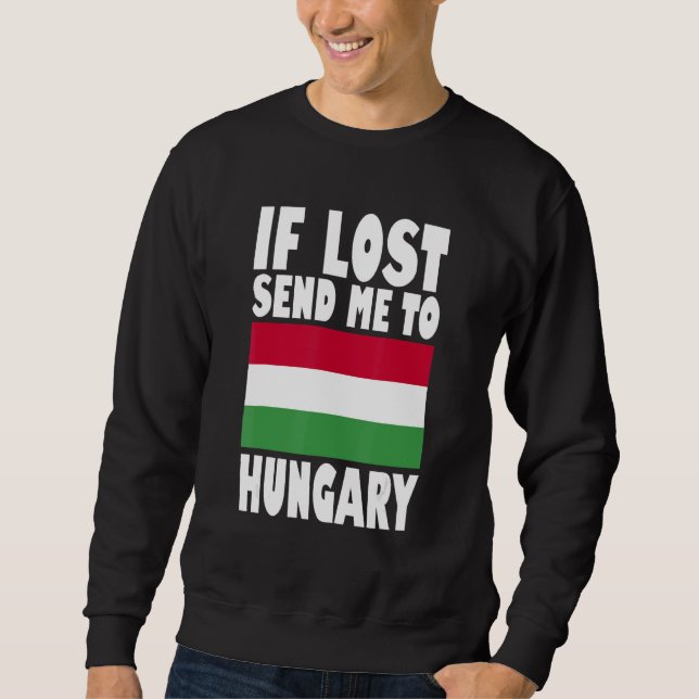 Moletom Desenho da Bandeira da Hungria  Se perdido, envie- (Frente)