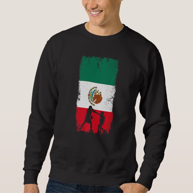 Moletom Desenho de Boxe Mexicano Bandeira do México (Frente)