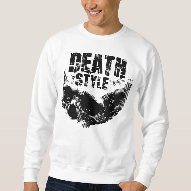 Moletom Desenho de Caveira no Estilo Morte (Frente)