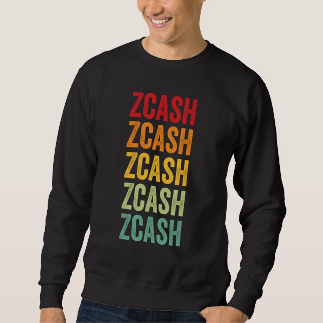 Moletom Desenho de texto arco-íris Crypto Zcash (Frente)