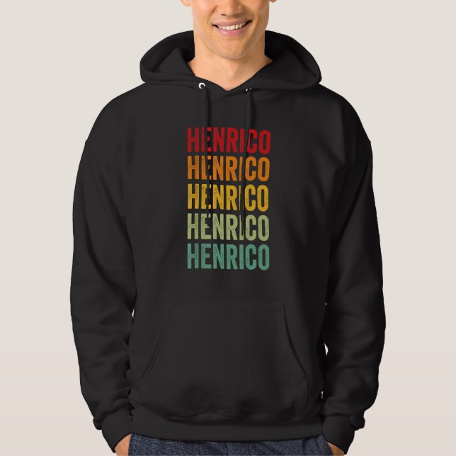 Moletom Desenho de texto arco-íris do Condado de Henrico V (Frente)