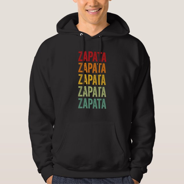 Moletom Desenho de texto arco-íris do Condado de Zapata Te (Frente)
